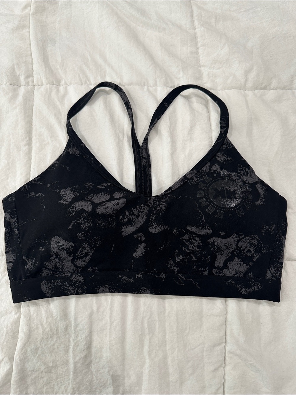Gymshark KKFIT X Black Strappy Sports Bra